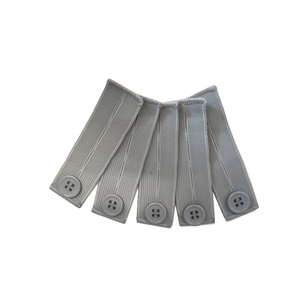 Yuarrent Banda para el vientre Pantalones de maternidad cómodos Extensor de cintura elástica con botones Agujeros Rectángulo Lavable azul profundo Tela de costura y artesanía gris claro Yuarrent HA060142-09