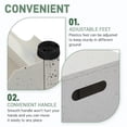 thumbnail image 5 of Hassch 16.1" Square Propane Tank Storage Side Table, Iron Gas Bottle Conceal Patio Table with Open Bottom and Adjustable Feet, Weather-Resistant Outdoor Accent Table, Imitation Marble Color, 5 of 9
