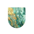 thumbnail image 6 of Xoenoiee Toilet Lid Cover Decorative Elastic Toilet Bowl Lid Cover Washable Elastic Edges Toilet Seat Lid Cover Fits Most Round, Elongated And Oblong Lids for Bathroom Decor, Green Golden Marble, 6 of 6