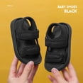 thumbnail image 5 of Sandalias para niños Punta abierta Gancho suave Bucle Zapatos de verano ligeros y transpirables para niños pequeños Negro 19, 5 of 5
