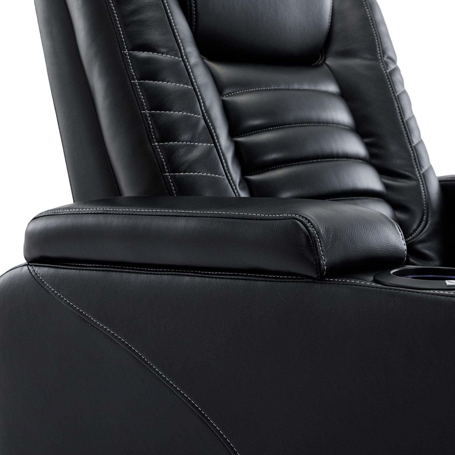 Kadyn Power Motion Recliner, PU Leather Recliner Chair with Adjustable Headrest, Modern Home Theater Seating with Hidden Arm Storage and Cup Holder Design, Black Kadyn Power Motion Recliner, PU Leather Recliner Chair with Adjustable Headrest, Modern Home Theater Seating with Hidden Arm Storage and Cup Holder Design, Black