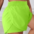 thumbnail image 5 of zbxnLI 2 in 1 Shorts for Women Running Hiking Workout Athletic Breathable Solid Color Short Pants with Elastic Waist, 5 of 7