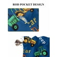 thumbnail image 6 of Cartoon Tractor Bathroom Window Curtain, Cute Beep Car Digger Shovel Truck Blue Light Filtering Coffee Kitchen Curtains, Bedroom Living Room Curtains 2 Panel 84"x63", 6 of 6