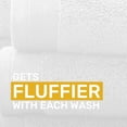 thumbnail image 6 of 100% Cotton Hand Towels - Pack of 6, Extra Soft & Fluffy, Quick Dry & Highly Absorbent, Hotel Quality Towel Set, White - 16" x 28", 6 of 8