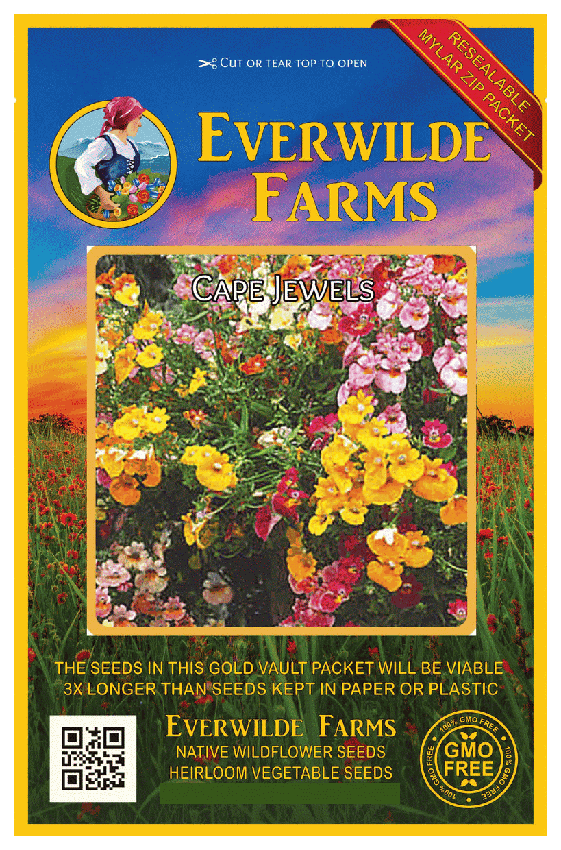 Everwilde Farms 1 Oz Cape Jewels Garden Flower Seeds Gold Vault