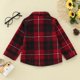 thumbnail image 2 of Gibobby Abrigos de invierno para bebés y niñasCamisa de abrigo para niños pequeños y niñas, chaqueta a cuadros de manga larga para niños, Tops con botone(Rojo, 6-12 Meses), 2 of 5