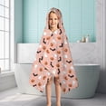 thumbnail image 6 of Pastel Halloween Ghosts Pattern Hooded Bath Towel，50"x30" for Ages 3 To 12 Kids, Quick Dry Lightweight Soft Microfiber Hood Beach Towel Cover Up for Kids, 6 of 7