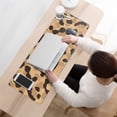 thumbnail image 3 of Long Mouse Pads for Desk,Beige and Black Leopard Pattern Desk Mats on Top Of Desks, Desk Mouse Pad Extra Large with 3mm Non-Slip Base and Stitched Edge for Gaming,Office,Work,Home 31.5"x11.8", 3 of 6