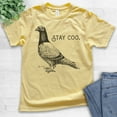 thumbnail image 2 of Kids Stay Coo Shirt, Youth Kids Boy Girl T-Shirt, Funny Pidgeon Shirt, Cute Bird Saying, Cool Bird Shirt, Yellow, Medium, 2 of 4