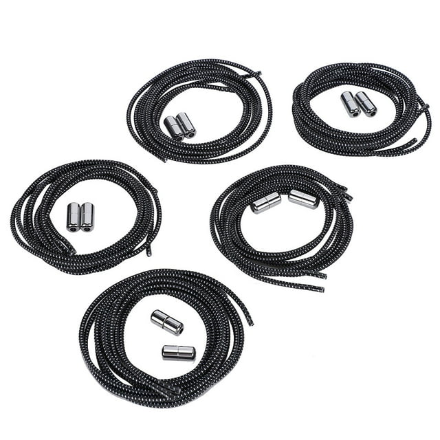 Cordones para zapatos perezosos, 5 pares de cordones para zapatos perezosos Cordones para zapatos de metal Cordones rápidos para perezosos Altamente versátiles
