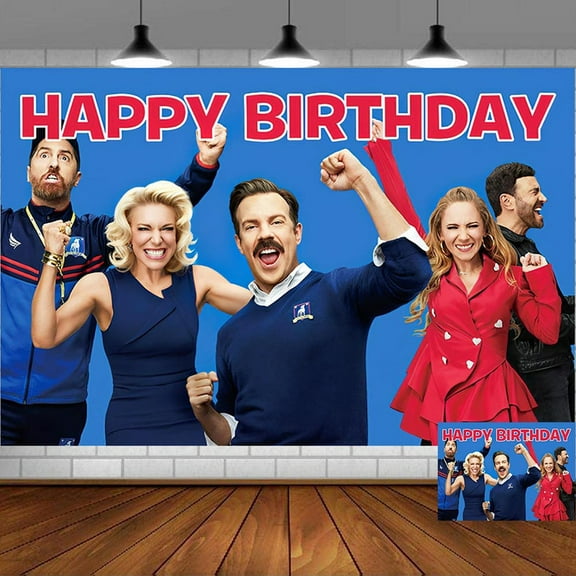 Ted Lasso edit Backdrop Banner Party Supplies Poster Movie Theme Background for Photography Birthday Decorations