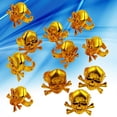 thumbnail image 3 of KAKOWELY 12 Pcs Pirate Rings Kids Pirate Decorative Rings Skull Golden Rings Halloween Party Kids Performance Props (Golden),1.18"X0.98"X0.91", 3 of 4