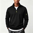 thumbnail image 2 of GXWEA Men's Quarter Zip Sweater Casual Lightweight Knit Pullover Sweater, 2 of 5