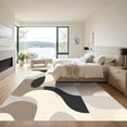 thumbnail image 3 of ODIKA 5'x7' Machine Washable Non-Slip Area Rug, Abstract Beige High Traffic Rug with Pad, Beige, 1029254, 3 of 8