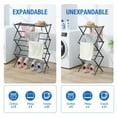 thumbnail image 2 of KK KINGRACK Expandable Clothes Drying Rack, Foldable & Collapsible Steel Laundry Drying Racks, Graphite, 2 of 7
