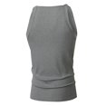 thumbnail image 6 of Lopecy-Sta Men Tank Tops Square Neck Vertical Ribbed Slim Fit Stretch Breathable Gym Bodybuilding Muscle Sleeveless Undershirts, 6 of 6