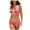 Hot Pink', variant on Linfrsh Women's High Waisted Bikini Sets Drawstring Tummy Control Swimsuits Crisscross Bathing Suit Blue,L