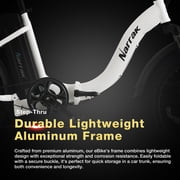 Fat Tire Folding Electric Bike, 48V & 624Wh Lithium Removable Battery, Peak 1100W Brushless Motor, Max Speed 28Mph, M6 Large LCD Display, Suspension, Step-Over/Thru Frame