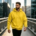 thumbnail image 3 of Yungyresw Essentials Hoodie for Men Adjustable Drawstring Long Sleeve Ribbed Cuffs Hoodies Kangaroo Pocket Pullover Fall Casual, 3 of 10