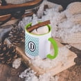 thumbnail image 5 of 3dRose, Mint green pattern monogram initial D, 11oz Two-Tone Green Mug, 5 of 7