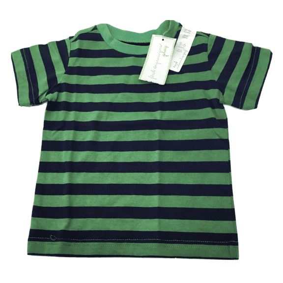 First Impressions Baby Boys' Stripe T-Shirt,Paradise Green, Size 3-6 Months