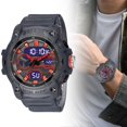 thumbnail image 2 of HUASHENG Men's Watch Big Dial Quartz Digital Analog Luminous Sports Wristwatch, 2 of 9