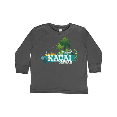 

Inktastic Kauai Hawaii Tropical Vacation Gift Toddler Boy or Toddler Girl Long Sleeve T-Shirt