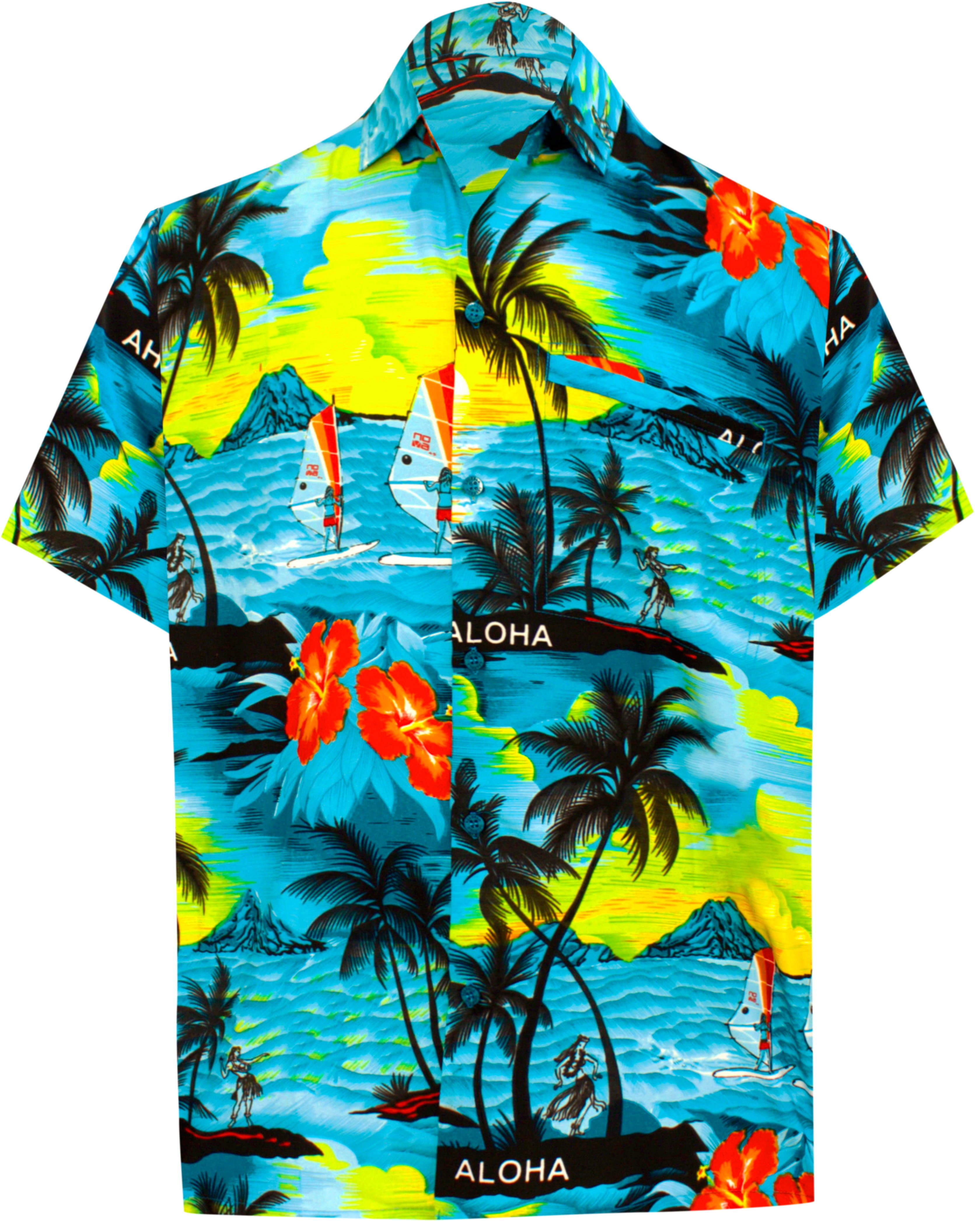HAPPY BAY - Hawaiian Shirt Mens Beach Aloha Camp Party Casual Holiday ...