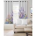 thumbnail image 2 of Lavender Blackout Curtains for Bedroom/Living Room, Thermal Insulated Kitchen Curtains, Purple Blue Flower Floral Country Spring Grommet Darkening Window Treatment Drapes 42"x63"x2, 2 of 8