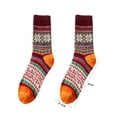 thumbnail image 2 of XIYNBAOK 2 Pairs Christmas Socks Colorful Warm Fluffy Slipper Socks for Women Winter Fuzzy Cozy Socks Warm Socks Casual Vintage Soft Socks Christmas Gifts Stocking Stuffers Gift, 2 of 3