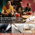 thumbnail image 6 of 12000Pa Handheld Vacuum High Power, Car Vacuum Cordless, USB Charging Portable Dust Buster for Car/House/Office Cleaning, 6 of 7