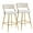 Beige & Gold, variant on Ktaxon 26in Modern Bar Stools Set of 2, Thick Padded Barstools with Mid-Back, Upholstered Side Chairs for Bar, Kichen Island, Dining Room, Beige