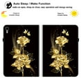 thumbnail image 2 of Allytechgroup for iPad Mini 6 2021 (8.3 inch) with Stand/Pencil Holder/Card Pockets/PU Leather Magnetic Smart Shockproof Cover for iPad Mini 6th Generation, [Auto Sleep/Wake], Golden Butterfly Rose, 2 of 10