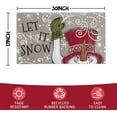 thumbnail image 3 of Winter Door Mat Outdoor for Front Door,Let It Snow Snowman Snowflake Welcome Doormat,Christmas Xmas Holiday Floor Mat Rug Entryway for Porch Farmhouse Decor 30" x 17", 3 of 6