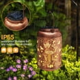 thumbnail image 5 of Oggfader Solar Lights Outdoor Waterproof Led Lantern Hanging Solar Lantern Outdoor Decor Solar Patio Lamp Solar Lantern Light Romantic Hanging Light Table Light Desk Lamp Hollow Out, 5 of 7