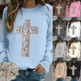 thumbnail image 2 of Chandails en Molleton pour Femmes Imprimé Los Angeles Automne Col Rond Manches Longues Chandail en Molleton Oversize Chandail avec Épaule Tombante Design Chandail de Sport Femme Beige m, 2 of 4