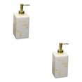 thumbnail image 3 of kurtrusly Practical Pump Bottle Shampoo Dispenser for Home Kitchen White Yellow 500ml 2Set, 3 of 6