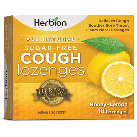 Herbion Cough Lozenges Sugar free Honey Lemon, 18Ct