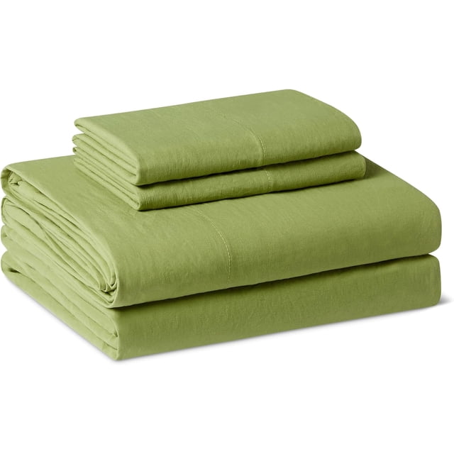 Brushed Microfiber Sheet Set, Extra Soft with Natural Texture, 4-Piece, Full, Green