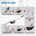 thumbnail image 6 of Come Along Winch, 3000 lbs Pull Capacity, 12 ft Steel  Hand Winch with 2 Hooks, 6 of 6