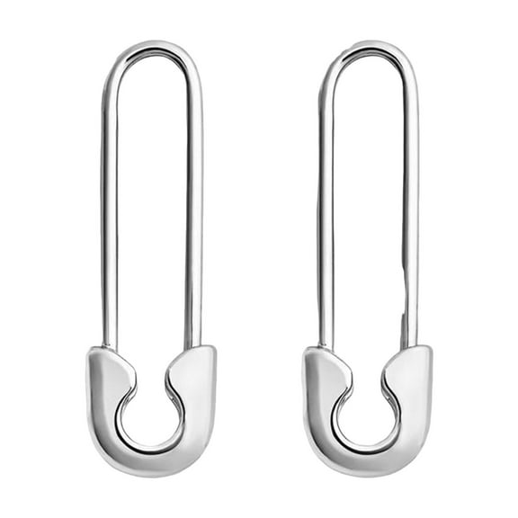 HUANLEDASH 1 Pair Women Earrings Hollow Out Pin Shape Polished Electroplating Metal Lightweight Daily Life Festivals Parties Dates Ear Jewelry