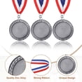 thumbnail image 3 of Uxcell Award Medal, Prize Medal Winner Award with Neck Ribbon for Competitions Sport Games Spelling s Silver, 3 of 7
