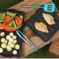 thumbnail image 2 of Juego de utensilios de cocina de silicona de 12 piezas con mango de acero inoxidable y soporte de cerámica, apto para lavaplatos, 2 of 7