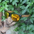 thumbnail image 3 of Gafas de Sol WOODONLY de Madera de Cebra Polarizadas Unisex con Montura Naranja, 3 of 7