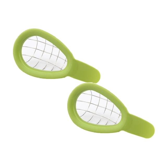Oleegame 2PC Potato Fry Cutter Tool Hand Cube Cuber Dice Melon Kitchen Gadgets Kitchen,Dining Bar Green