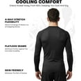 thumbnail image 3 of Exxact Sports Men’s BJJ Rash Guard Long Sleeve, IBJJF Ranked No Gi Jiu Jitsu Compression Shirt for MMA Grappling & Wrestling - (Black, AL), 3 of 7