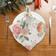 thumbnail image 2 of 6 Pack 20'' x20" Satin Table Napkins Dinner Napkins for wedding Party Decoration events Watercolor Rose Floral Pattern, 2 of 6