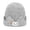 Light Ashy, variant on Womens Mens Vertical Rib Knit Beanie Hat Wave Scalloped Cuff Winter Skull Cap with Button Stretch Warm Cold Weather Jughead Hat Black