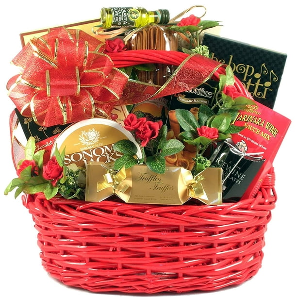 Date Night, Romantic Gift Basket with Italian Themed ...