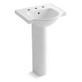 thumbnail image 2 of Kohler Veer KOH5265-8-0 Widespread Faucet Holes Pedestal Bathroom Sink, 2 of 2